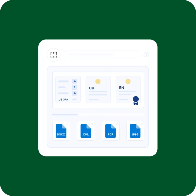 Urdu Diploma and Transcript Translation for Degree Evaluation index