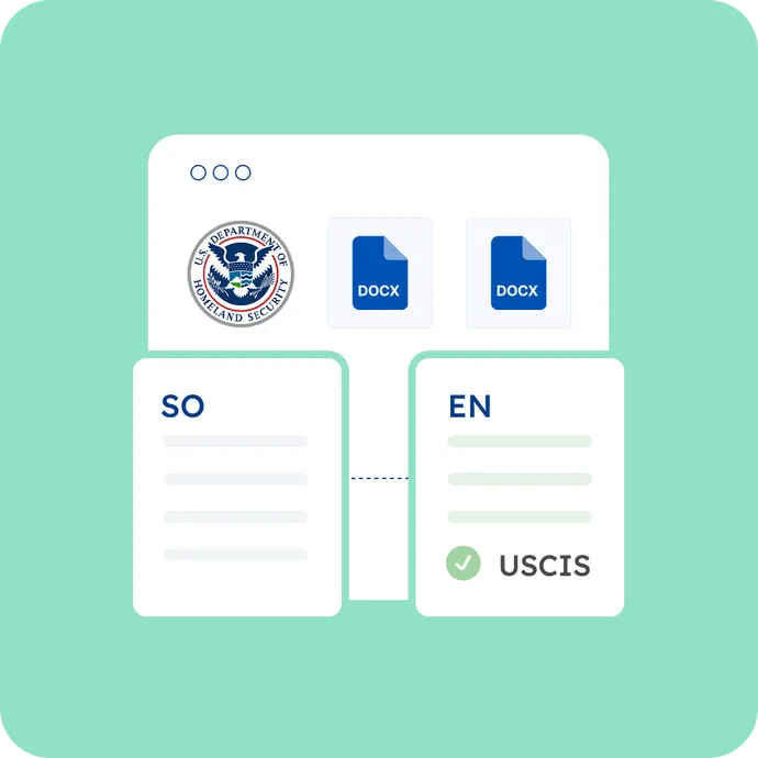 Certified Somali Translation for Immigration and Legal Records index