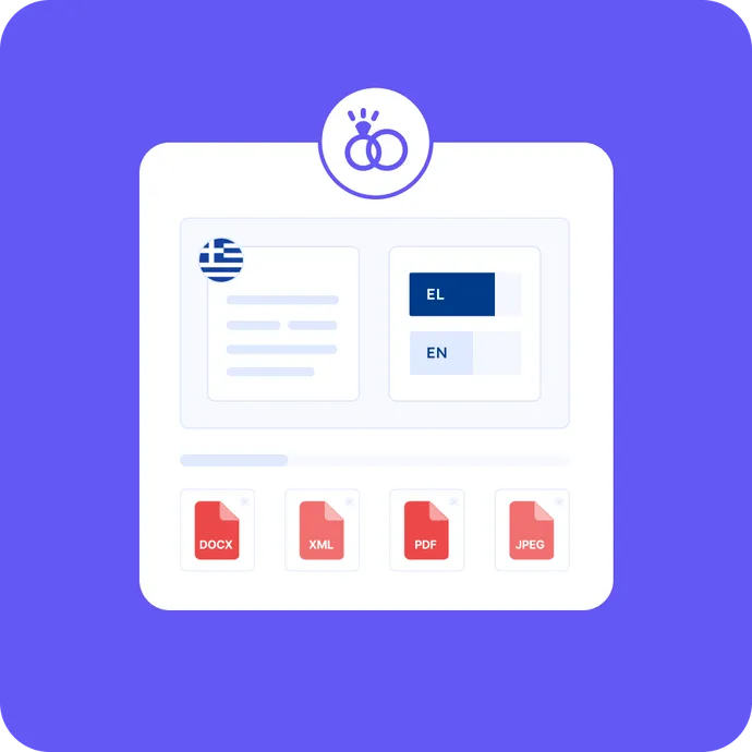 Greek Translation for US Marriage and Family Law Documents index