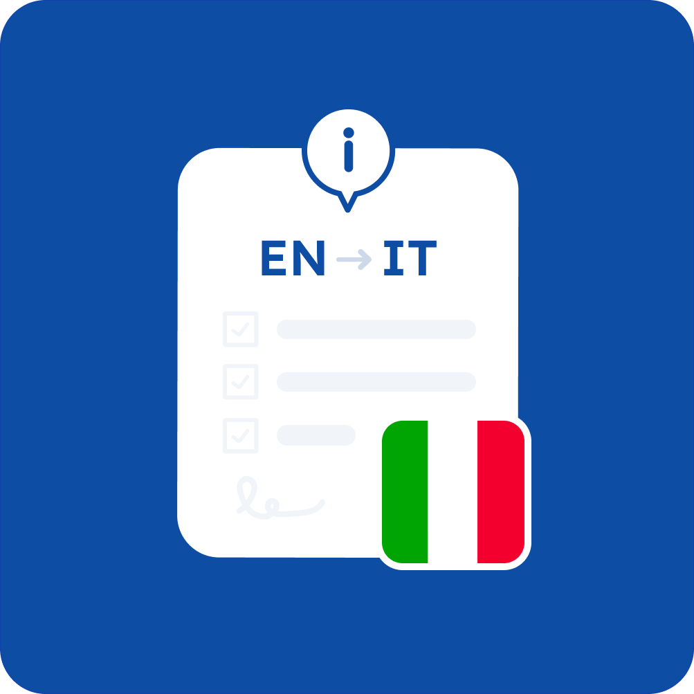English to Italian Translation