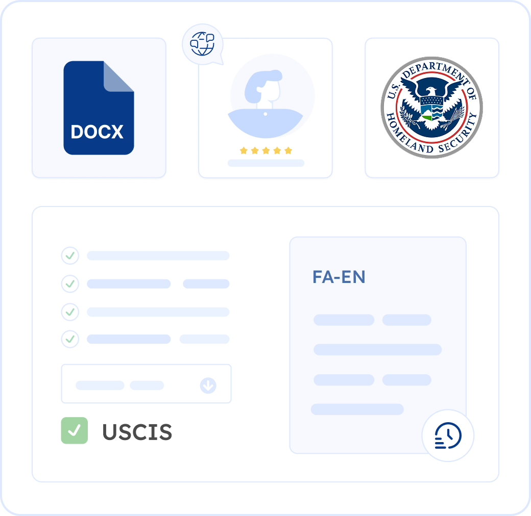 Certified Farsi Translation for USCIS