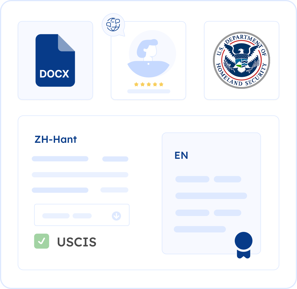 Certified Traditional Chinese Translation for USCIS