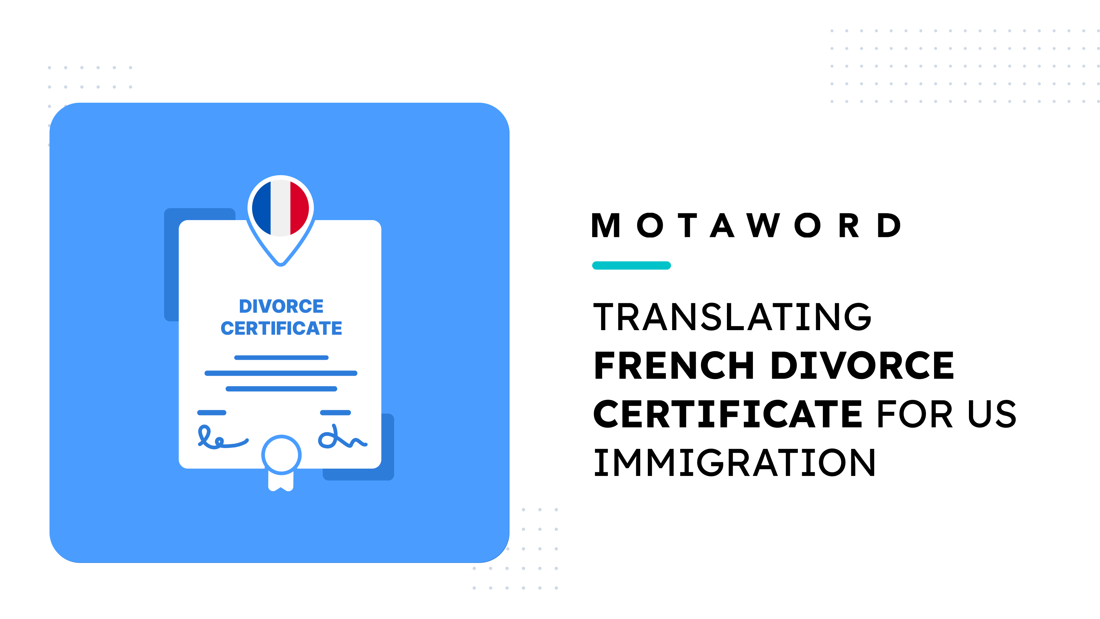 French Divorce Certificate Translation for US Green Cards
