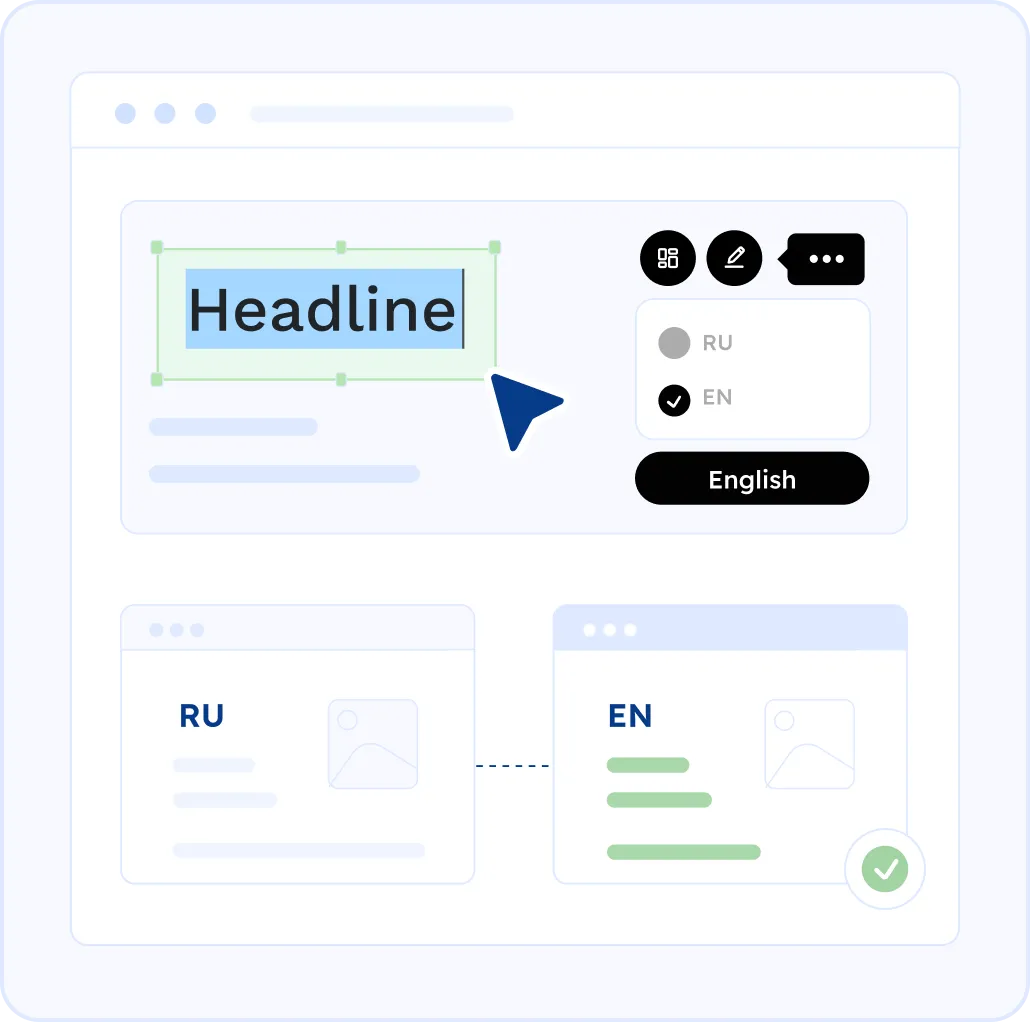 On-Page Editor: Edit translated content directly on your live web pages