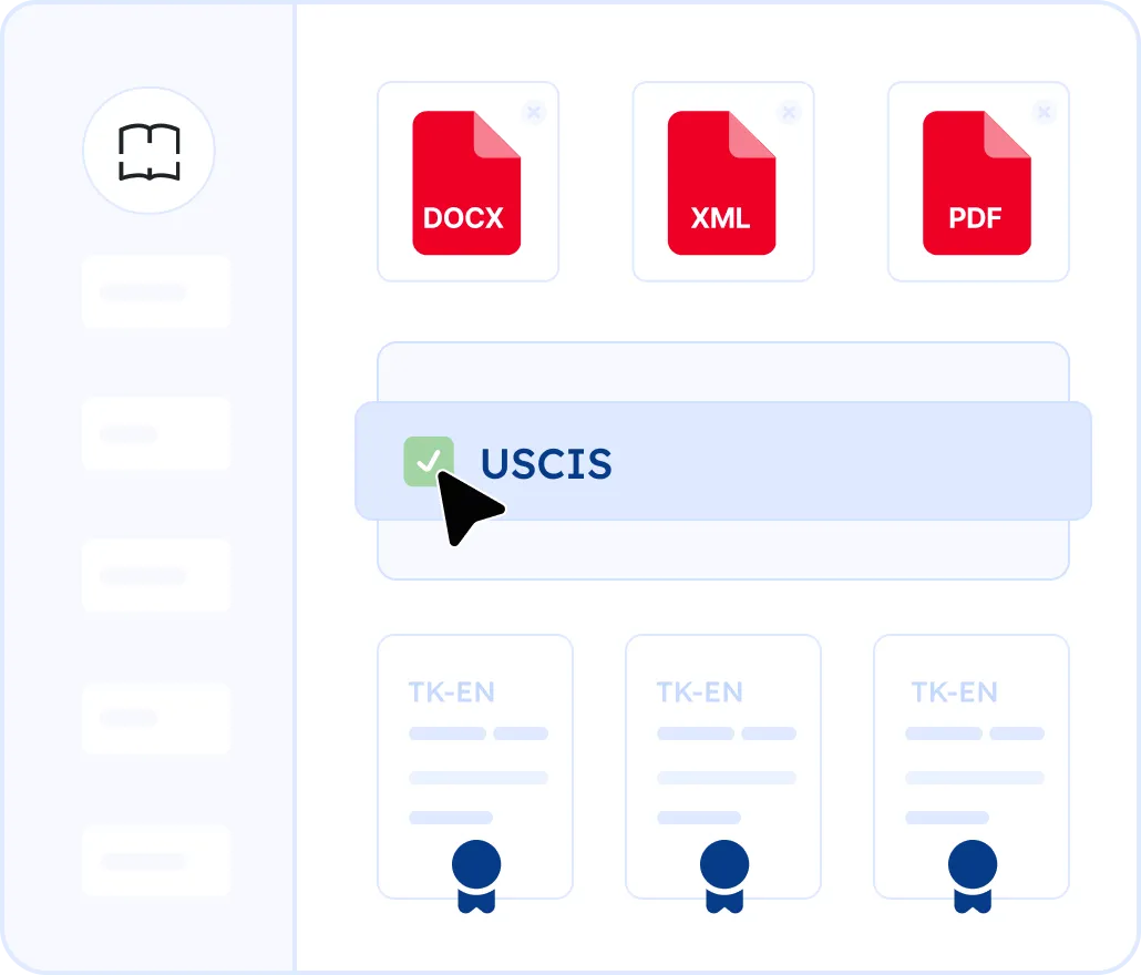 We protect the details USCIS checks in Turkmen documents, not just the words