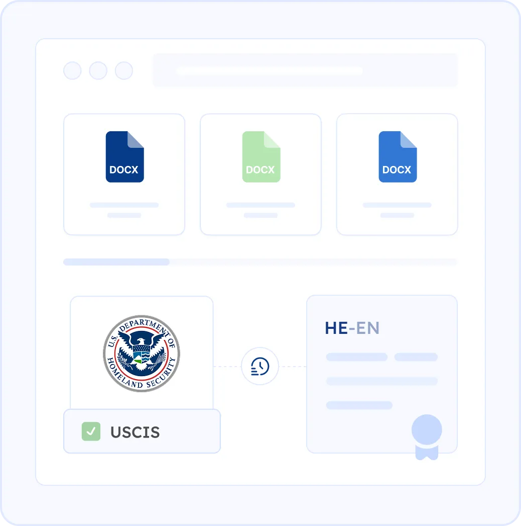 Certified Hebrew Translation for USCIS