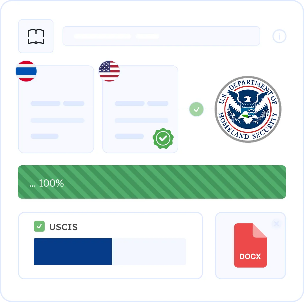 Certified Thai Translation for USCIS (12-Hour Turnaround)
