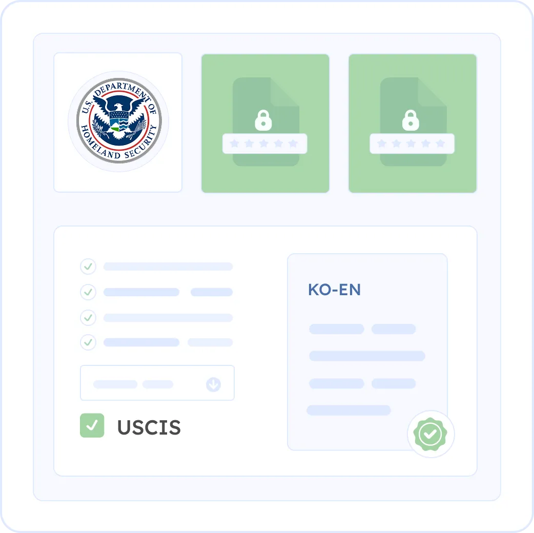 Certified Korean to English Translation for USCIS Application