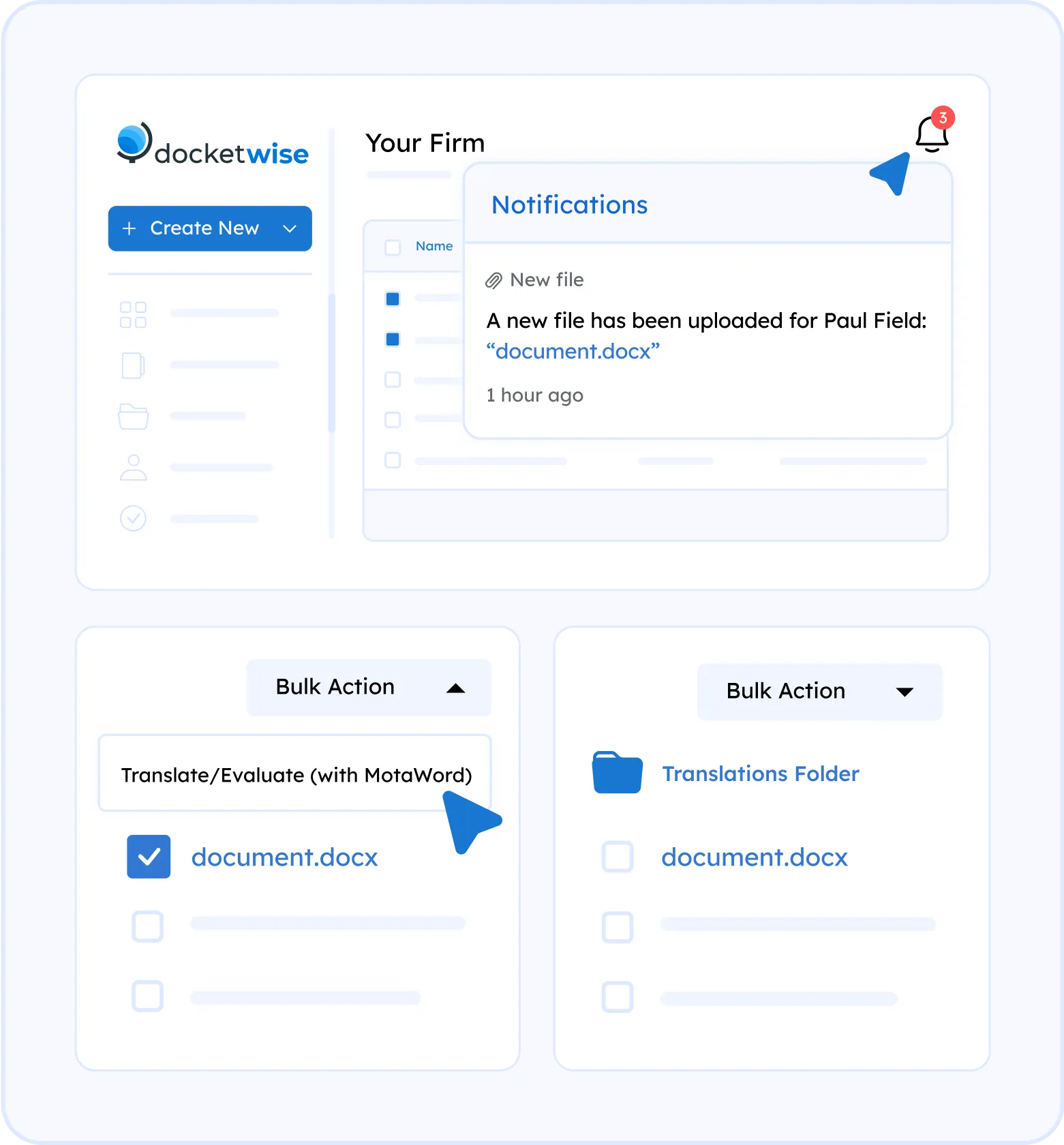 Docketwise dashboard