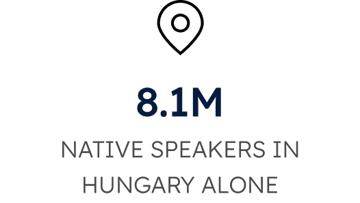 8.1M NATIVE SPEAKERS IN HUNGARY ALONE