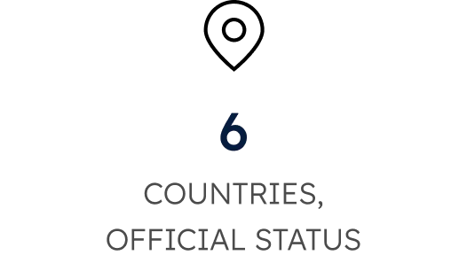6 COUNTRIES, OFFICIAL STATUS