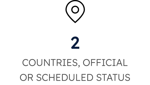 2 COUNTRIES, OFFICIAL OR SCHEDULED STATUS