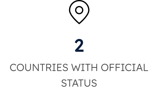 2 COUNTRIES WITH OFFICIAL STATUS