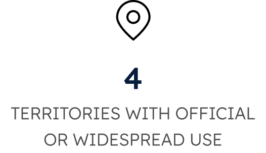 4 TERRITORIES WITH OFFICIAL OR WIDESPREAD USE