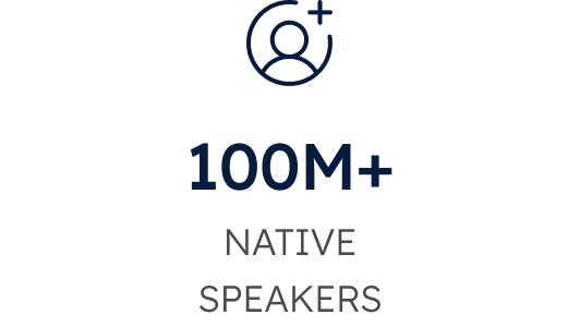 Over 100 Million Native Speakers