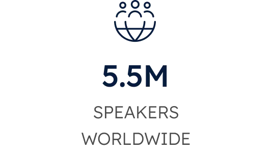 5.5M SPEAKERS WORLDWIDE