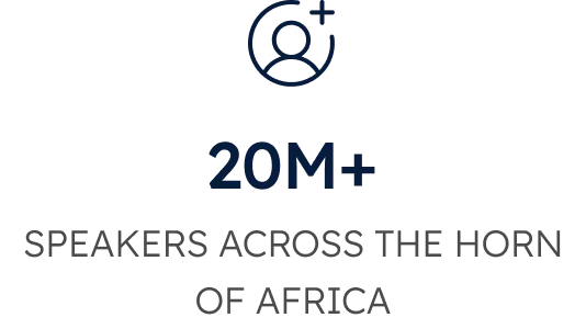 20M+ SPEAKERS ACROSS THE HORN OF AFRICA