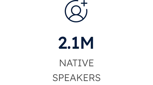 2.1M NATIVE SPEAKERS