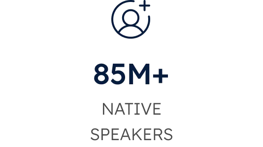 85M+ NATIVE SPEAKERS