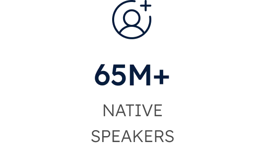 65M+ NATIVE SPEAKERS