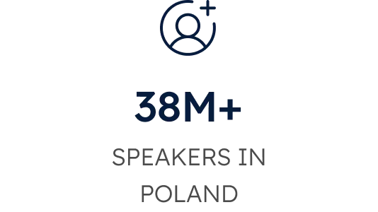 38M+ SPEAKERS IN POLAND