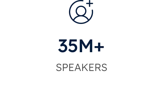 35M+ SPEAKERS