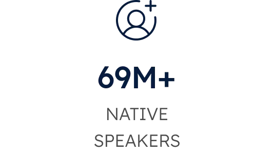 69M+ NATIVE SPEAKERS