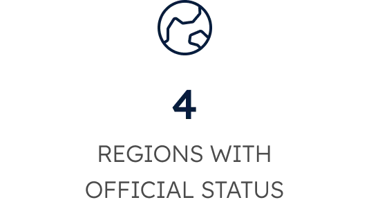4 REGIONS WITH OFFICIAL STATUS