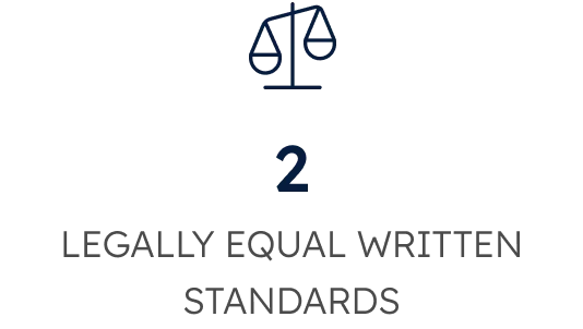 2 LEGALLY EQUAL WRITTEN STANDARDS